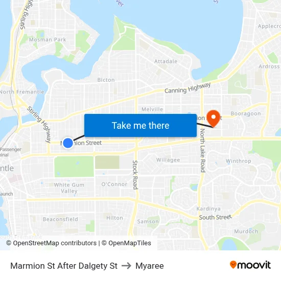 Marmion St After Dalgety St to Myaree map