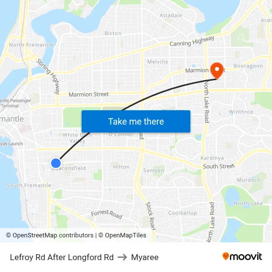 Lefroy Rd After Longford Rd to Myaree map