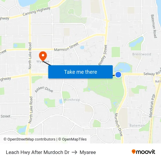 Leach Hwy After Murdoch Dr to Myaree map