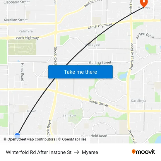 Winterfold Rd After Instone St to Myaree map