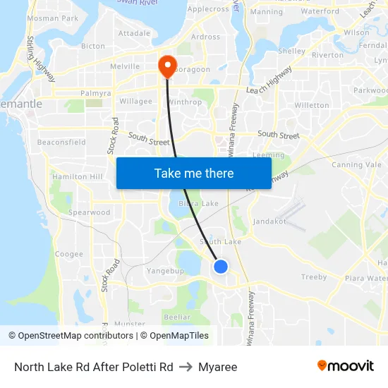 North Lake Rd After Poletti Rd to Myaree map