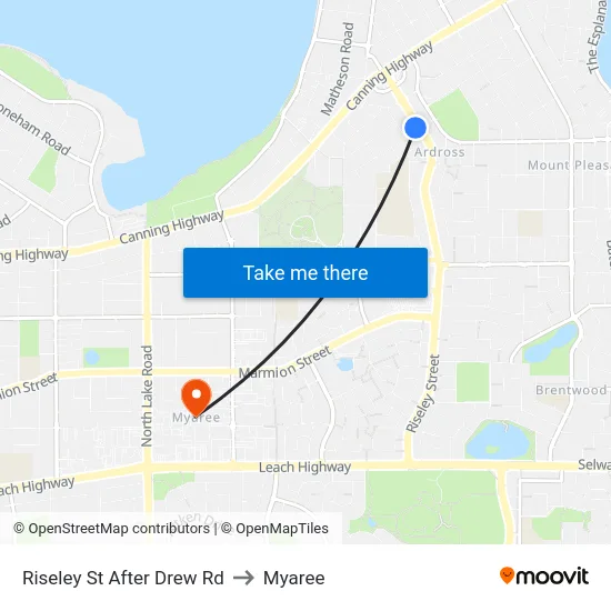 Riseley St After Drew Rd to Myaree map