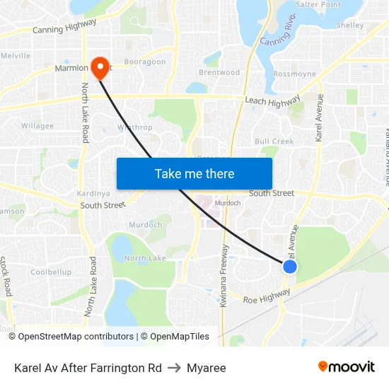 Karel Av After Farrington Rd to Myaree map