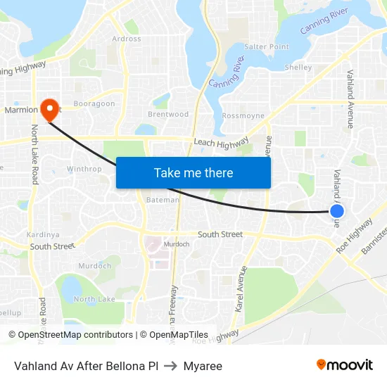 Vahland Av After Bellona Pl to Myaree map