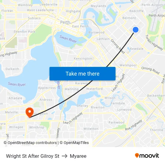 Wright St After Gilroy St to Myaree map