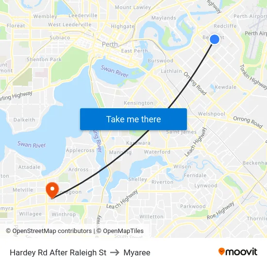 Hardey Rd After Raleigh St to Myaree map