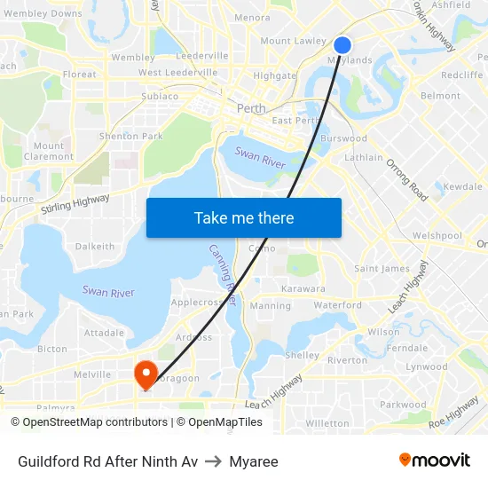 Guildford Rd After Ninth Av to Myaree map