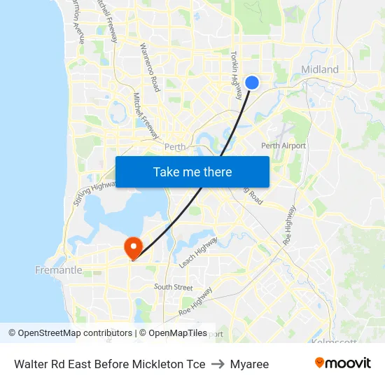 Walter Rd East Before Mickleton Tce to Myaree map