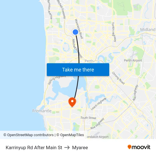 Karrinyup Rd After Main St to Myaree map