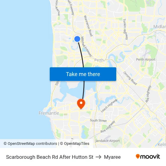 Scarborough Beach Rd After Hutton St to Myaree map