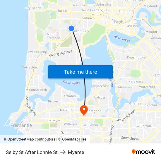 Selby St After Lonnie St to Myaree map