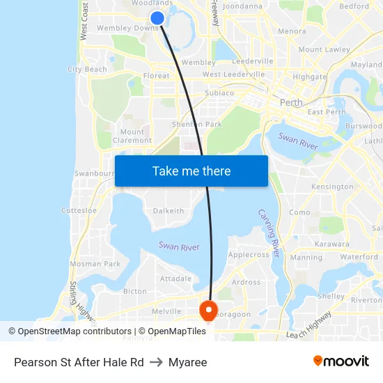 Pearson St After Hale Rd to Myaree map