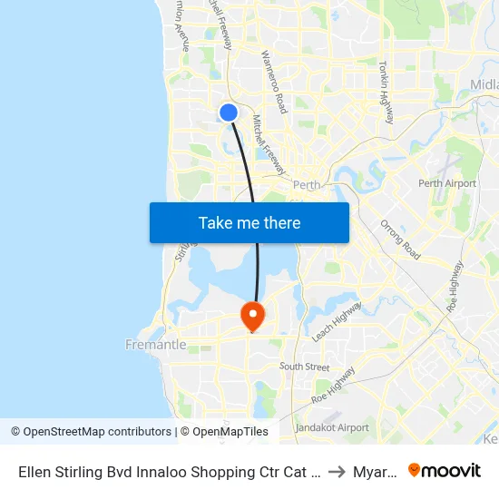 Ellen Stirling Bvd Innaloo Shopping Ctr Cat Id 4 to Myaree map