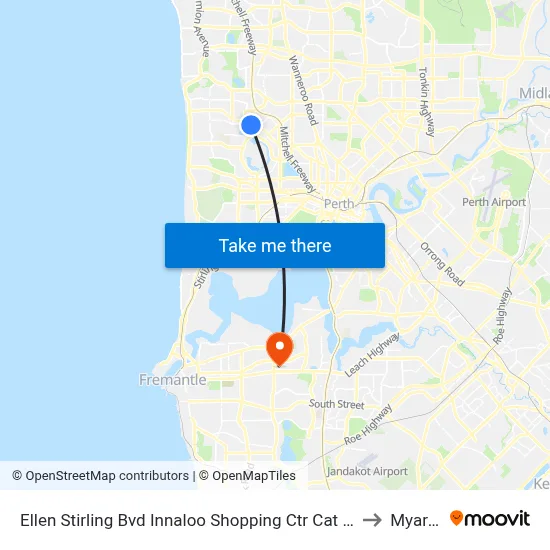 Ellen Stirling Bvd Innaloo Shopping Ctr Cat Id 35 to Myaree map