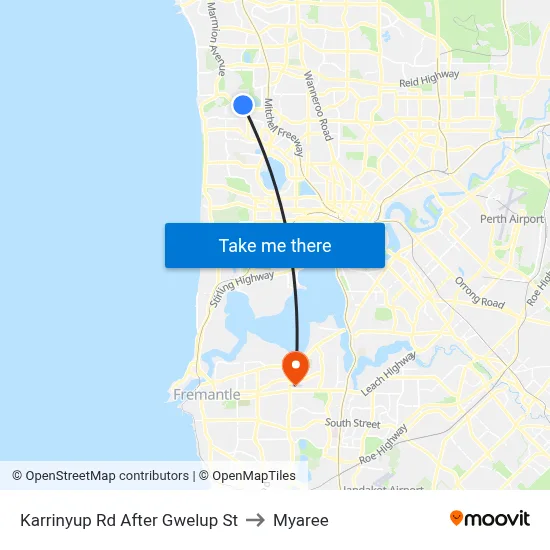 Karrinyup Rd After Gwelup St to Myaree map