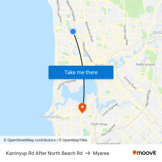 Karrinyup Rd After North Beach Rd to Myaree map