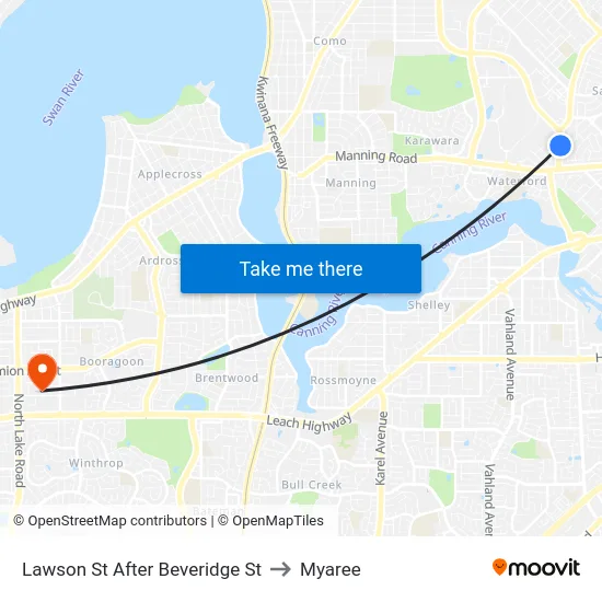 Lawson St After Beveridge St to Myaree map