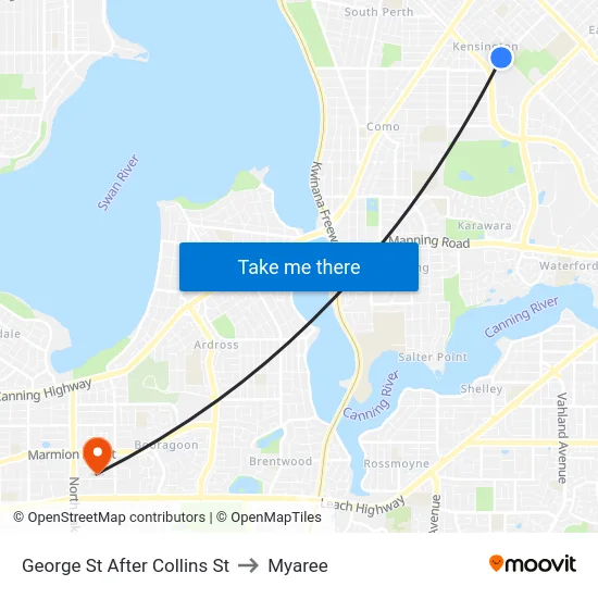 George St After Collins St to Myaree map