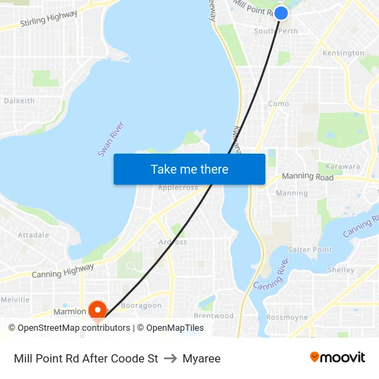 Mill Point Rd After Coode St to Myaree map