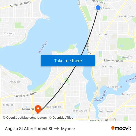 Angelo St After Forrest St to Myaree map