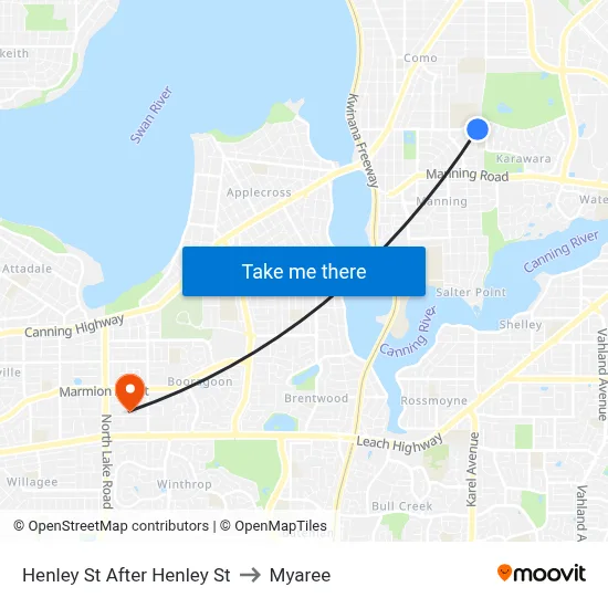 Henley St After Henley St to Myaree map
