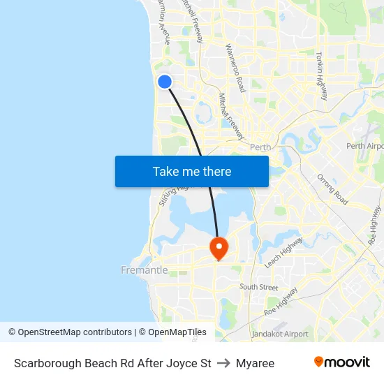 Scarborough Beach Rd After Joyce St to Myaree map