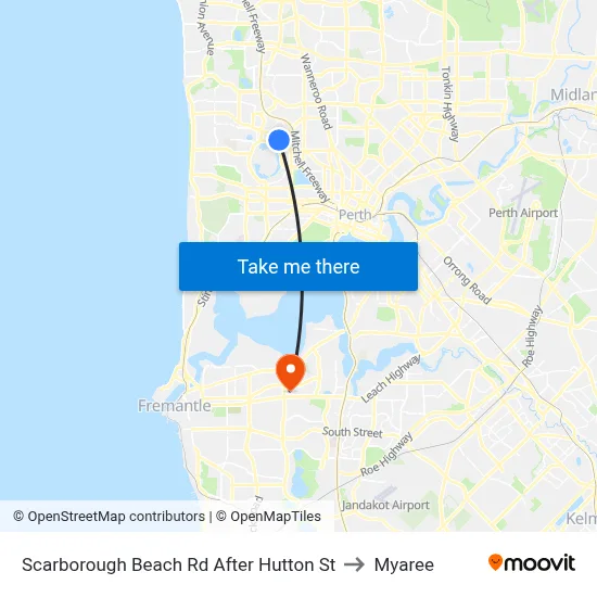 Scarborough Beach Rd After Hutton St to Myaree map
