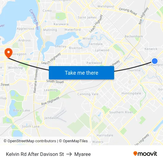 Kelvin Rd After Davison St to Myaree map