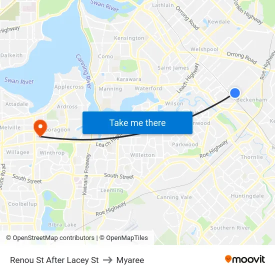 Renou St After Lacey St to Myaree map
