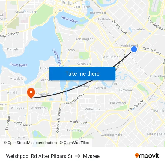 Welshpool Rd After Pilbara St to Myaree map