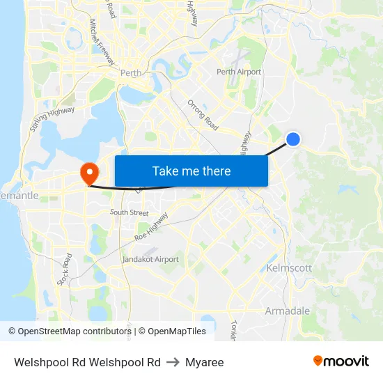 Welshpool Rd Welshpool Rd to Myaree map