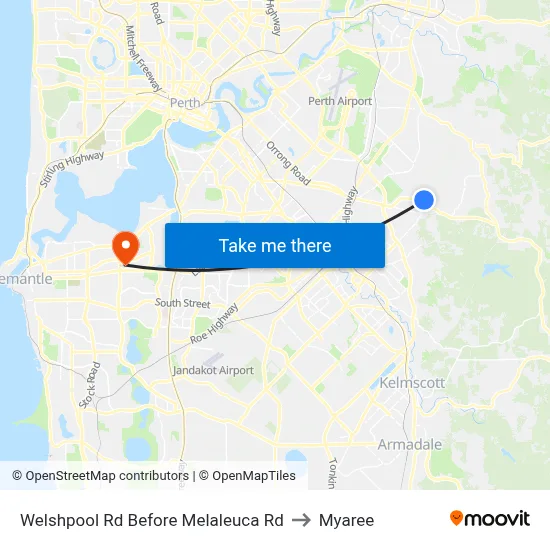 Welshpool Rd Before Melaleuca Rd to Myaree map