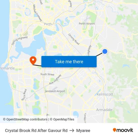 Crystal Brook Rd After Gavour Rd to Myaree map