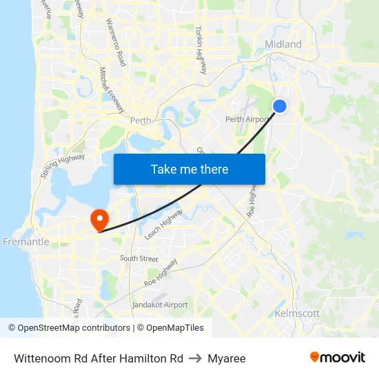 Wittenoom Rd After Hamilton Rd to Myaree map