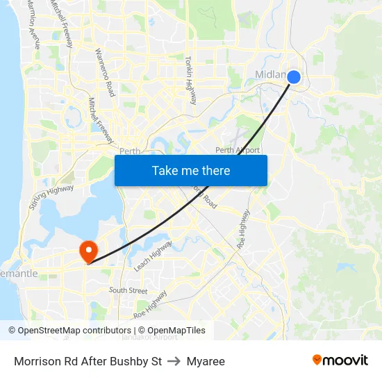 Morrison Rd After Bushby St to Myaree map