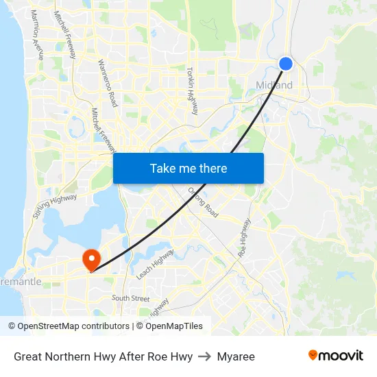 Great Northern Hwy After Roe Hwy to Myaree map