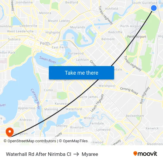 Waterhall Rd After Nirimba Cl to Myaree map