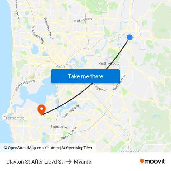 Clayton St After Lloyd St to Myaree map
