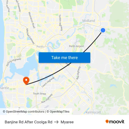 Banjine Rd After Coolga Rd to Myaree map