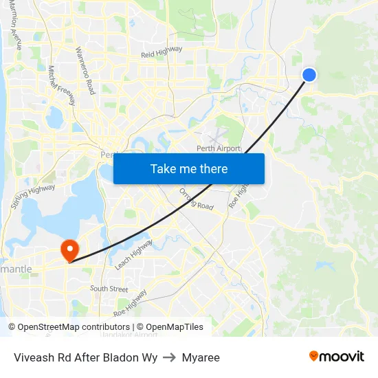 Viveash Rd After Bladon Wy to Myaree map