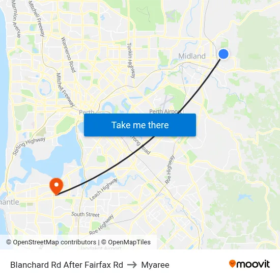 Blanchard Rd After Fairfax Rd to Myaree map