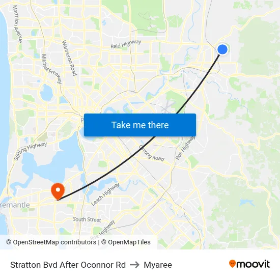 Stratton Bvd After Oconnor Rd to Myaree map