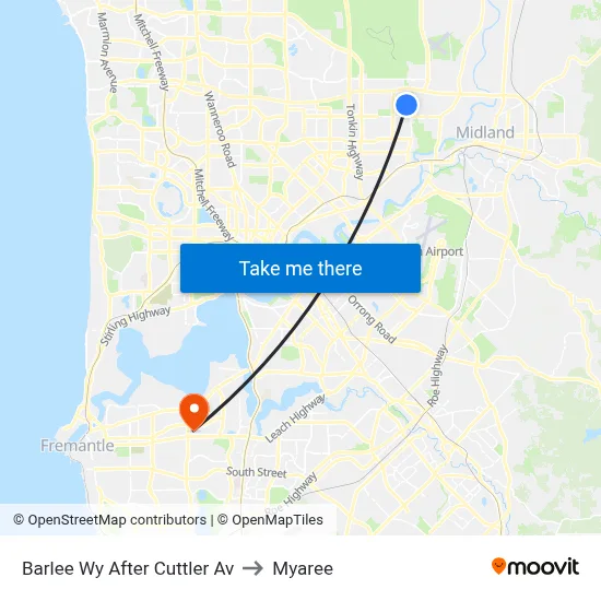 Barlee Wy After Cuttler Av to Myaree map
