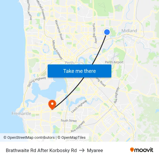 Brathwaite Rd After Korbosky Rd to Myaree map