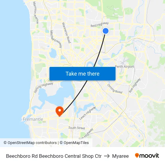 Beechboro Rd Beechboro Central Shop Ctr to Myaree map
