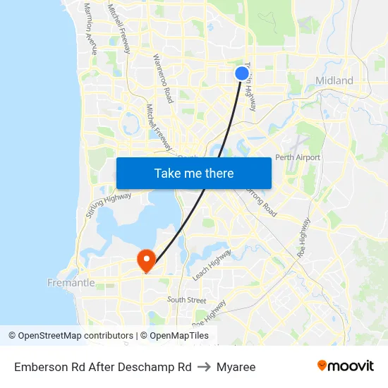 Emberson Rd After Deschamp Rd to Myaree map