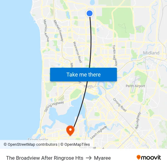 The Broadview   After Ringrose Hts to Myaree map