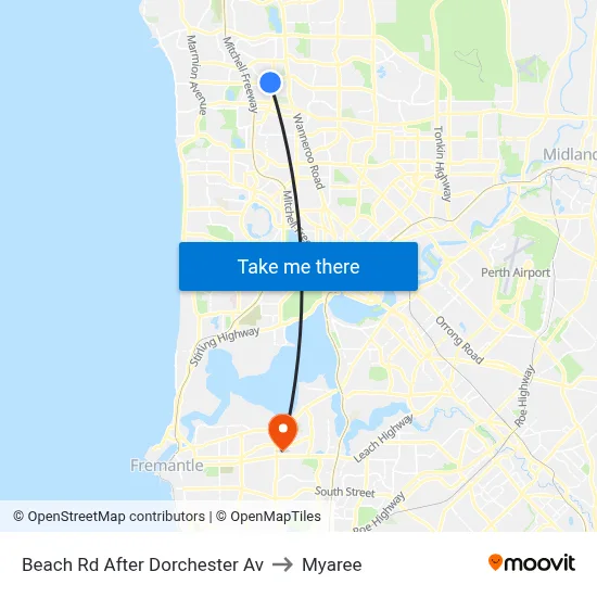 Beach Rd After Dorchester Av to Myaree map