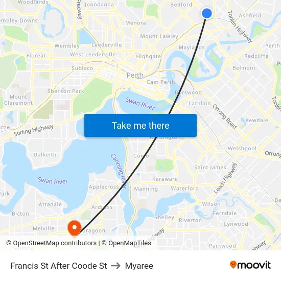 Francis St After Coode St to Myaree map