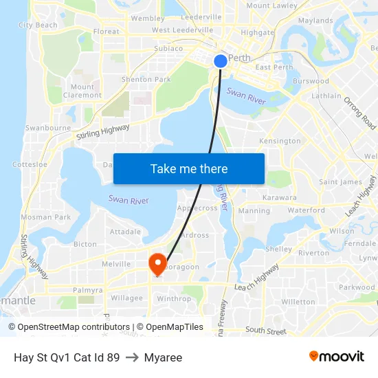Hay St Qv1 Cat Id 89 to Myaree map